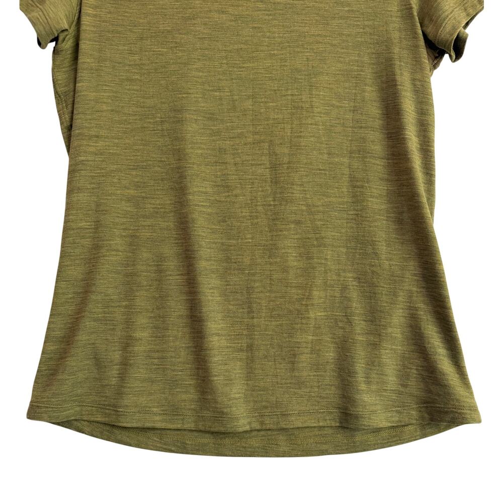 Woolx Crew Neck All Season Tee Green Medium Merino Wool Blend Casual Basics - Picture 4 of 6
